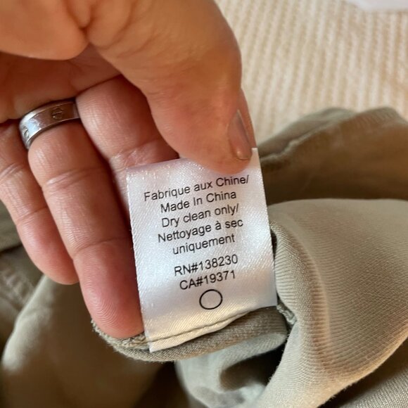 Pam & Gela Womens Long Sleeve Utility Romper Drawstring Waist Medium Lyocell Bei - Picture 11 of 11